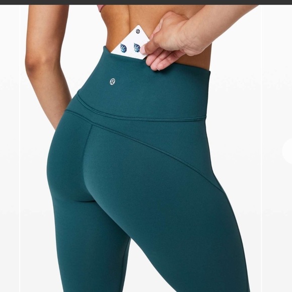 Lululemon In Movement Tight 25" Bermuda Teal High-Waisted Leggings - Picture 2 of 15